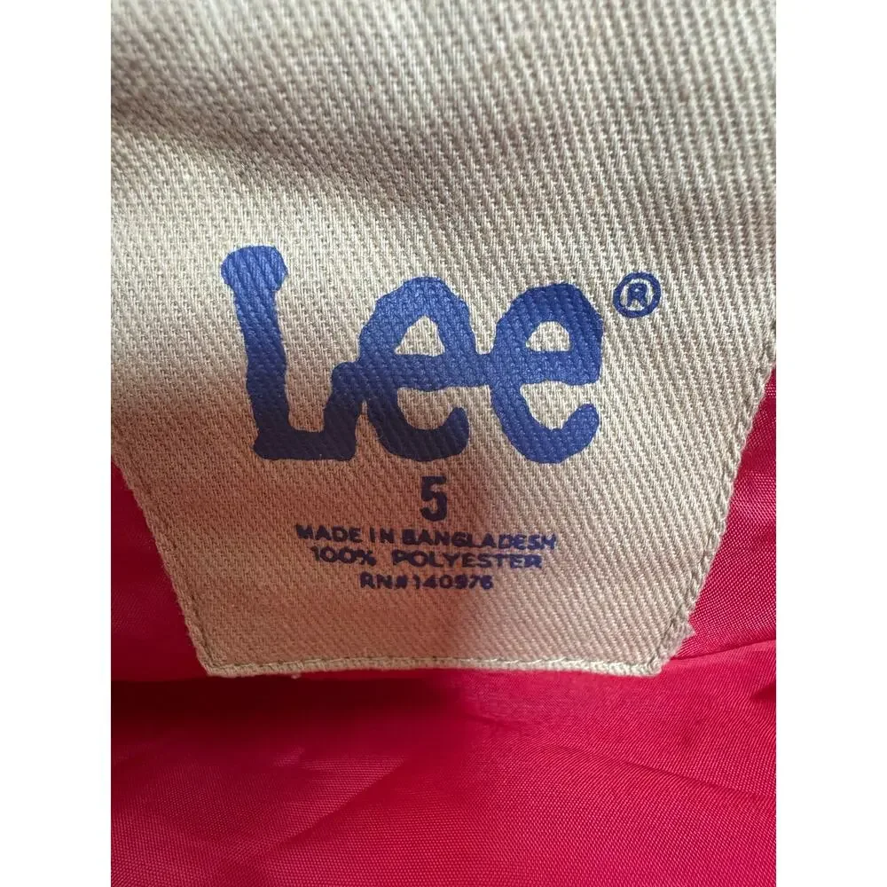 Lee Authentic Brand Toddler Vest Sz 5 Red And Black Zippered Kids